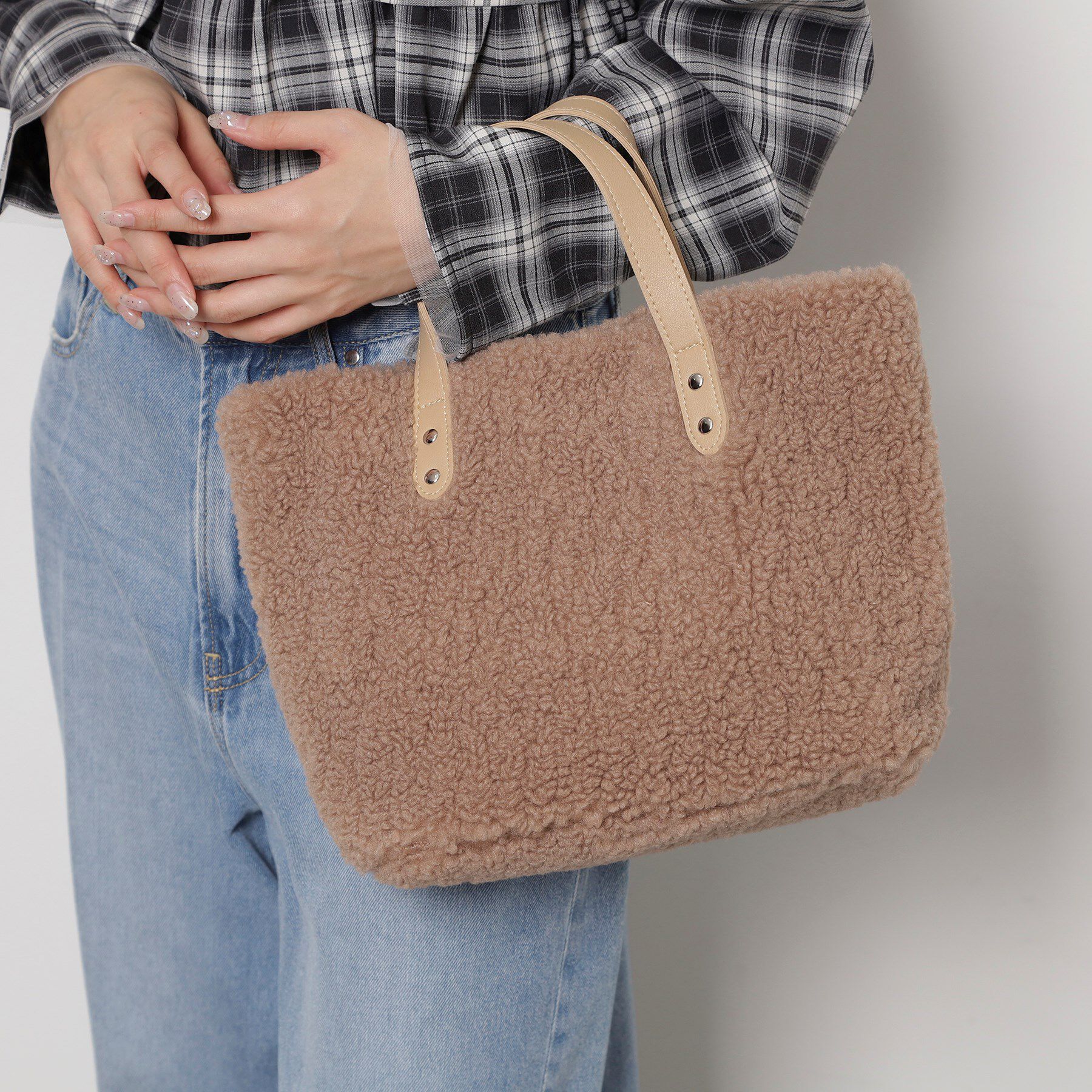 Ober Tashe「ボアプチバッグ」|ハンドバッグ|モカブラウン(042