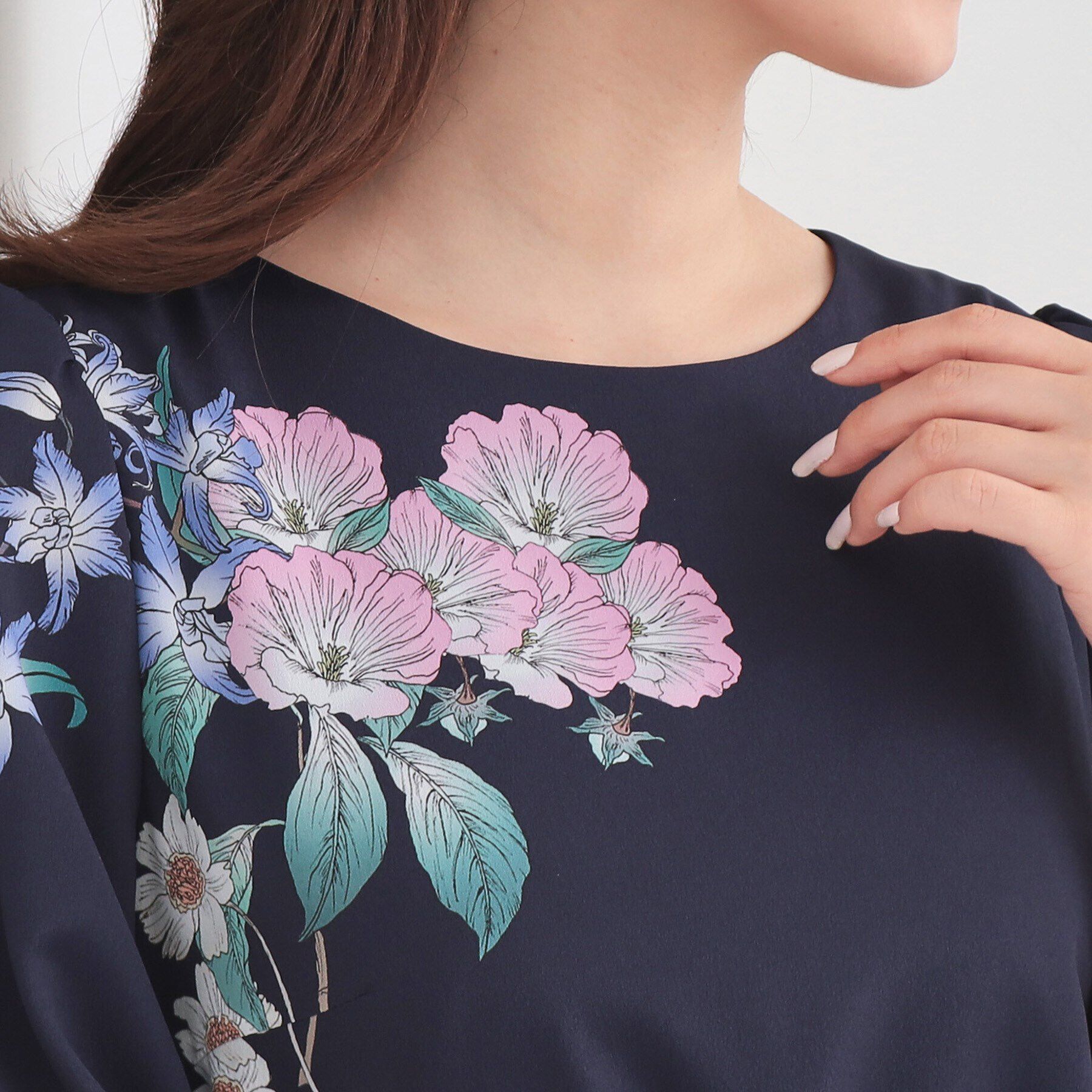 SunaUna「【＆yours project／パネル柄】フラワープリントワンピース」|ワンピース|