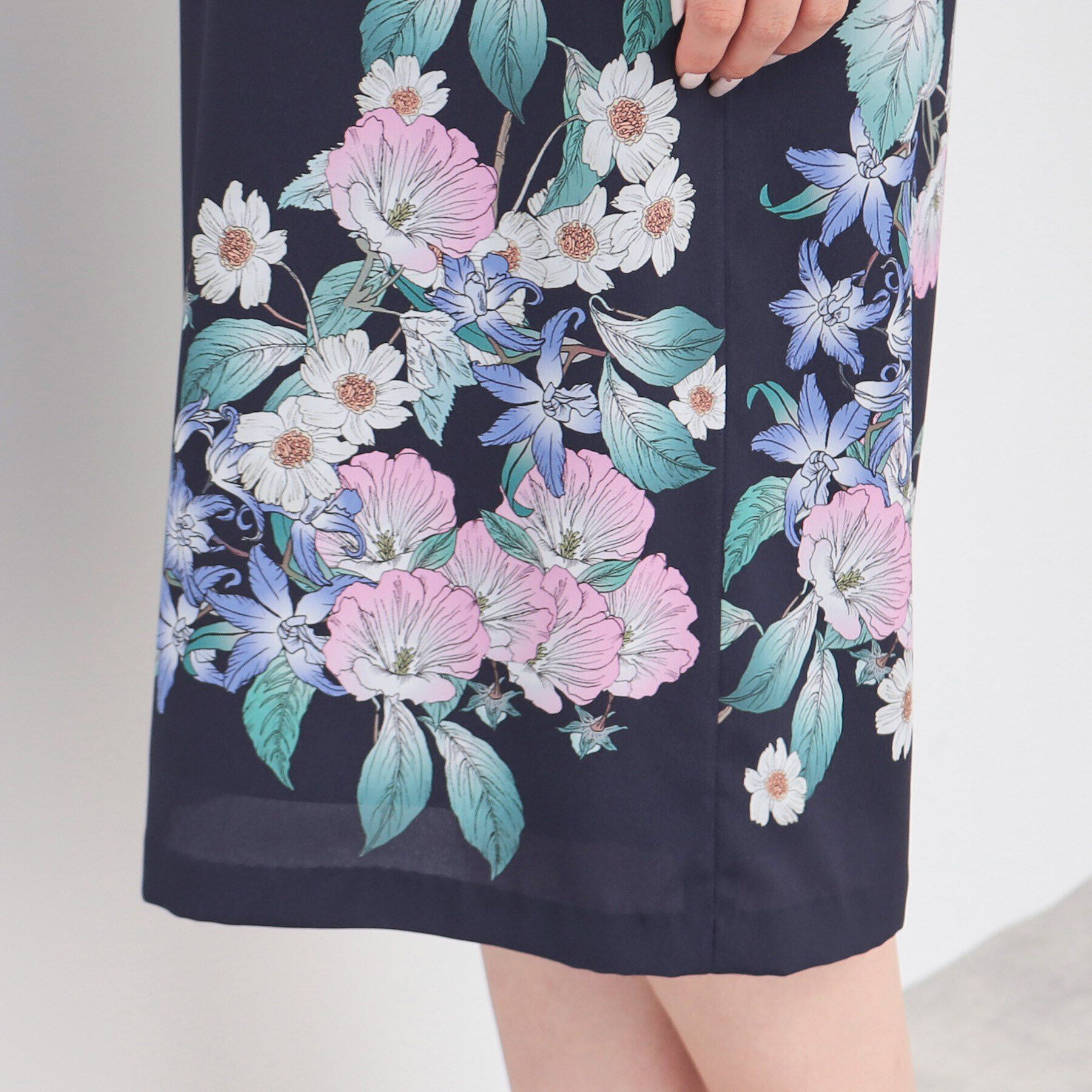 SunaUna「【＆yours project／パネル柄】フラワープリントワンピース」|ワンピース|