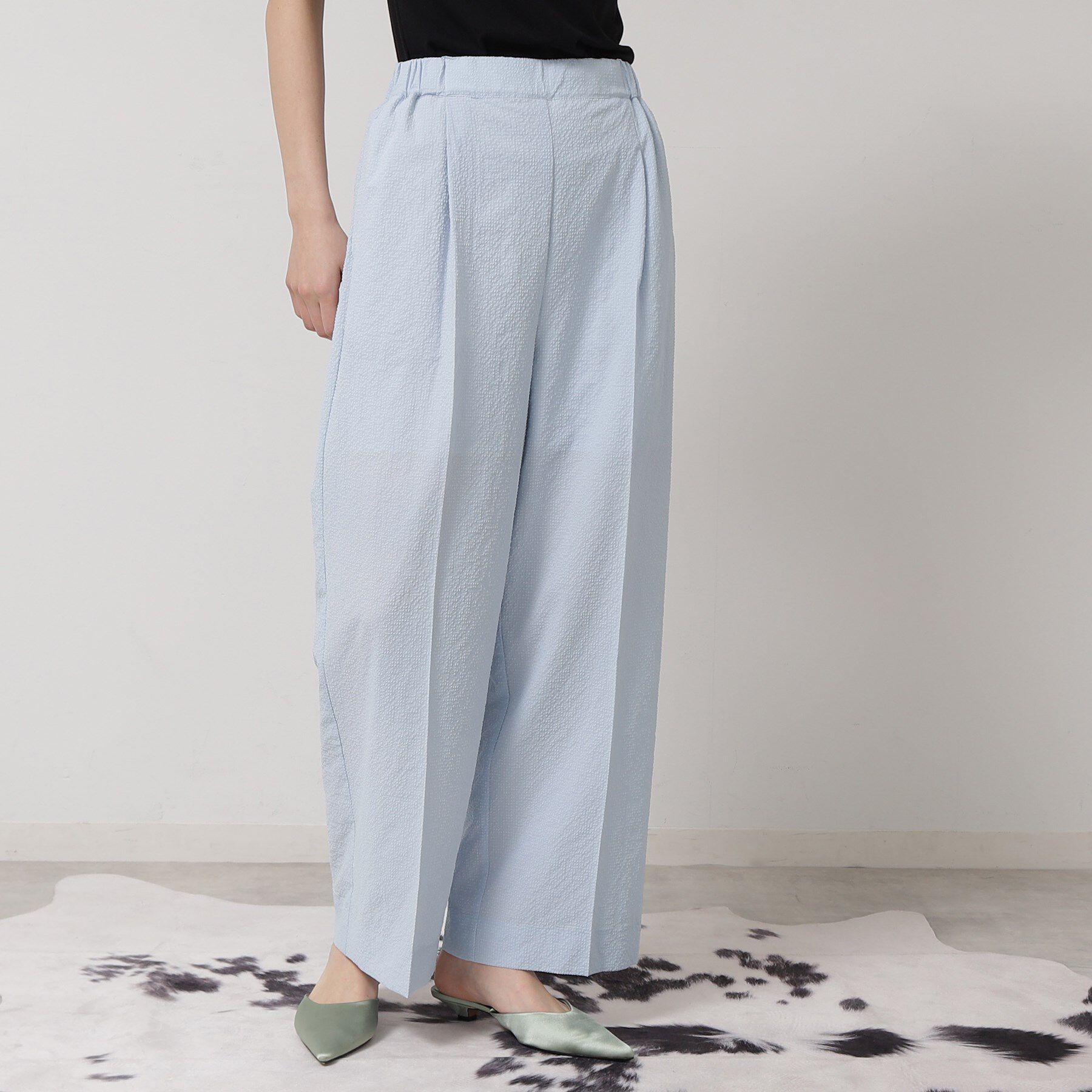 SunaUna「【ウエストゴム／カラ三素材】ワイドパンツ」|その他|