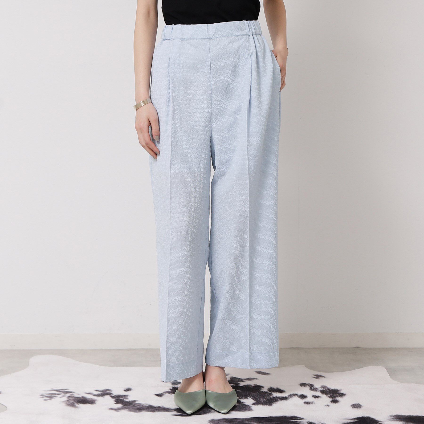 SunaUna「【ウエストゴム／カラ三素材】ワイドパンツ」|その他|