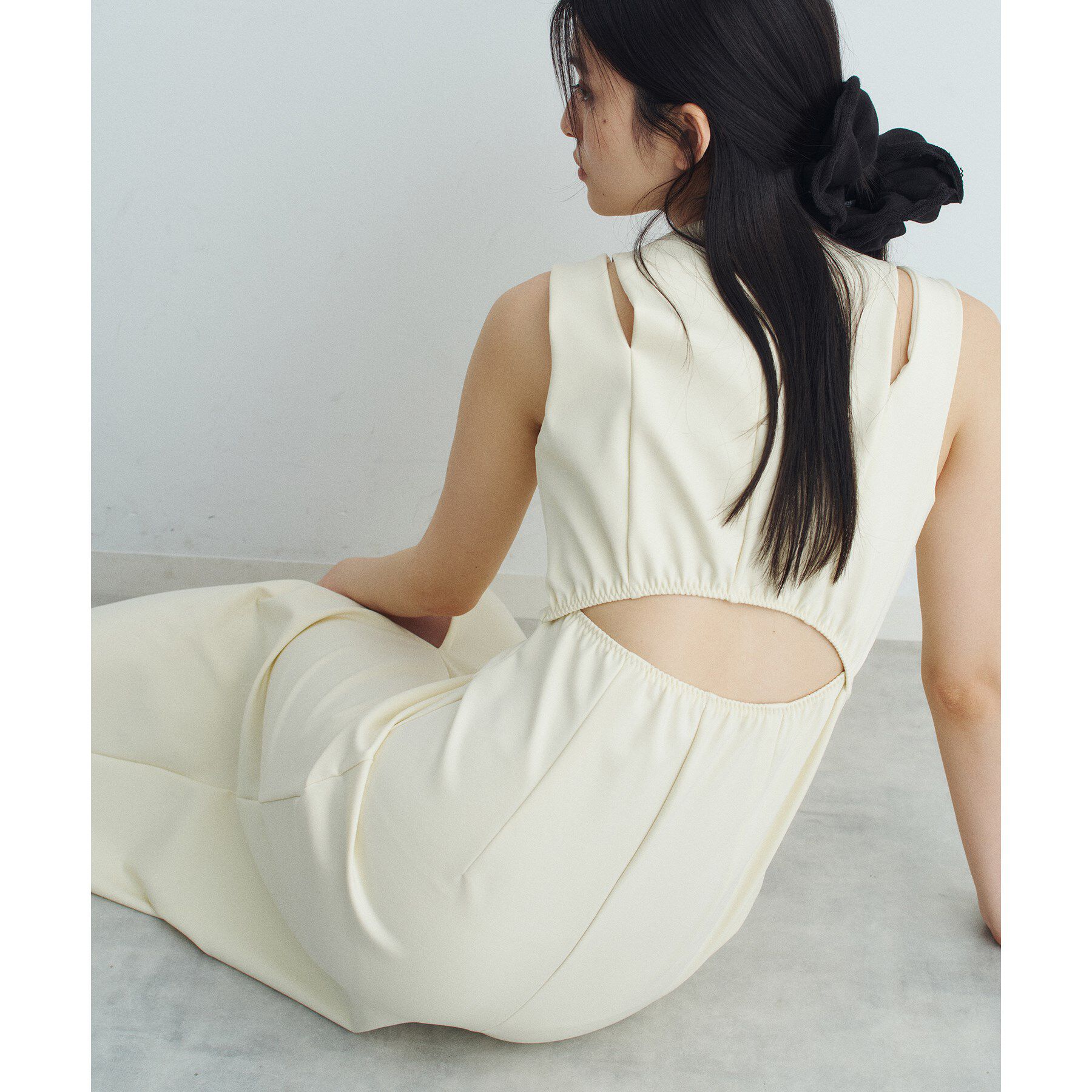 CODE A「slit jersey dress」|ワンピース|オフホワイト(003