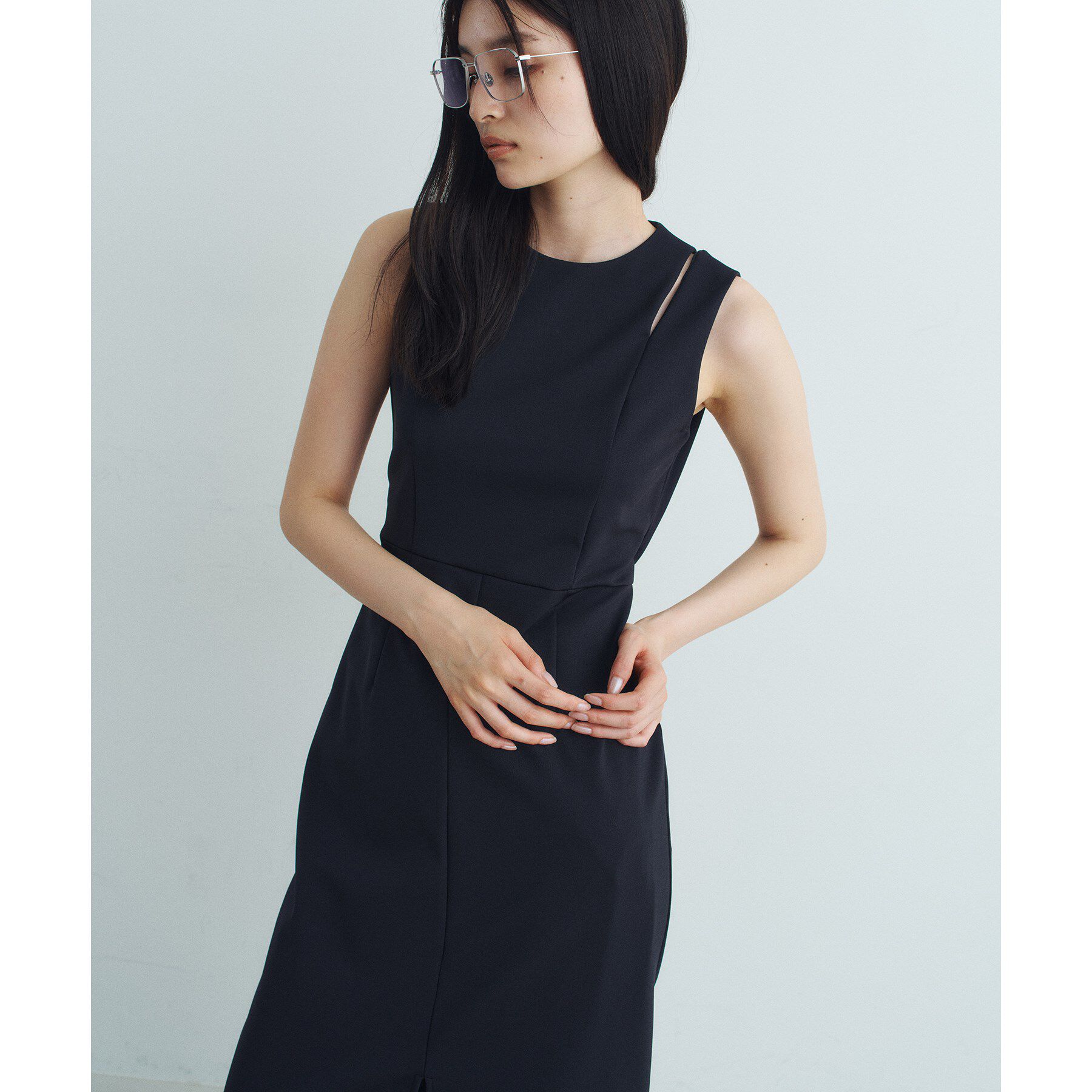 CODE A「slit jersey dress」|ワンピース|