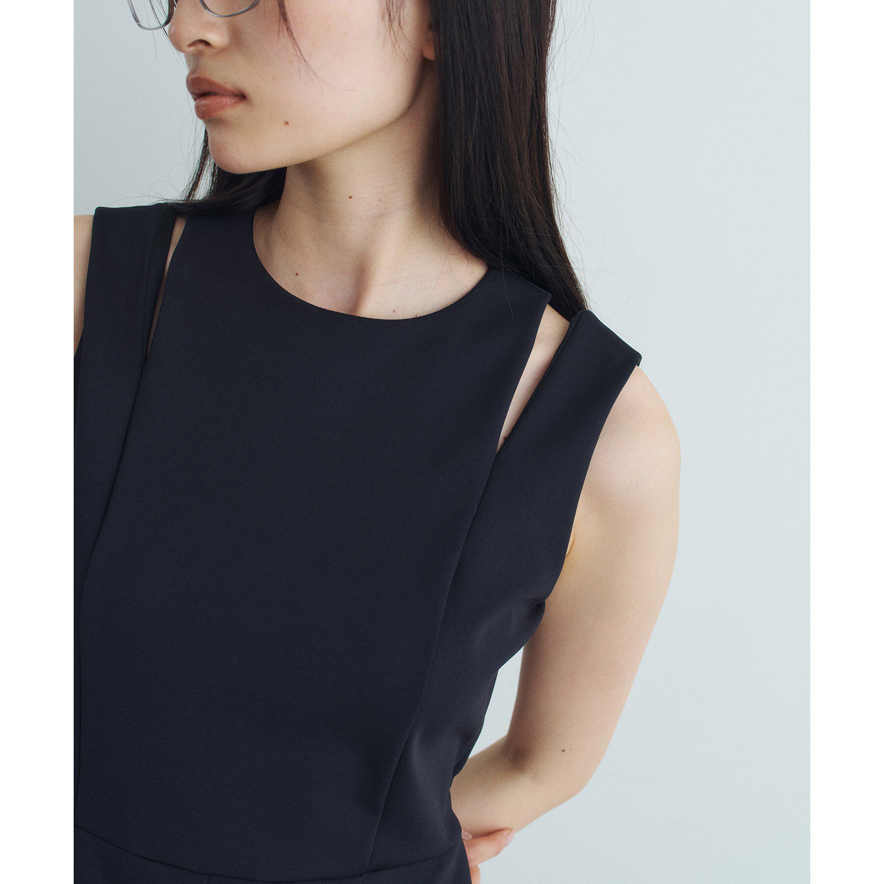 CODE A「slit jersey dress」|ワンピース|