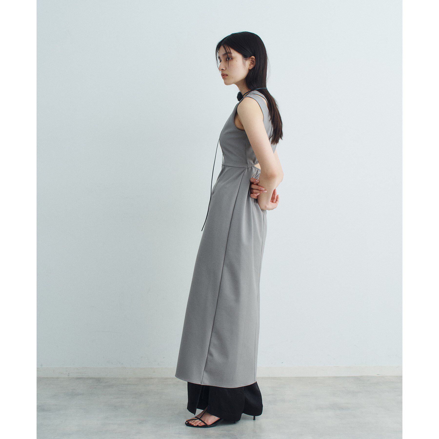 CODE A「slit jersey dress」|ワンピース|