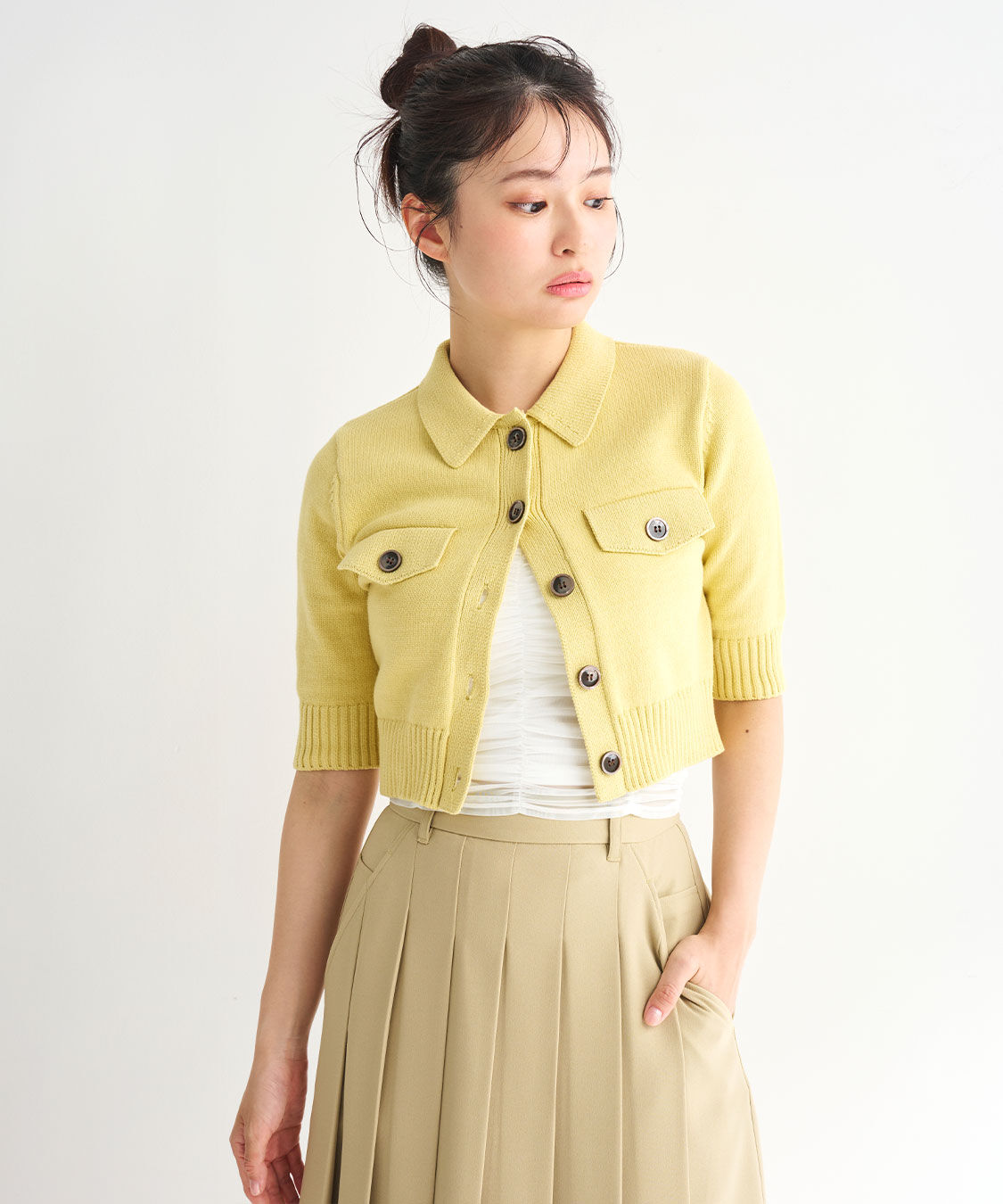 COCO DEAL「リリヤーンハーフスリーブニットカーディガン」|ニット・セーター|