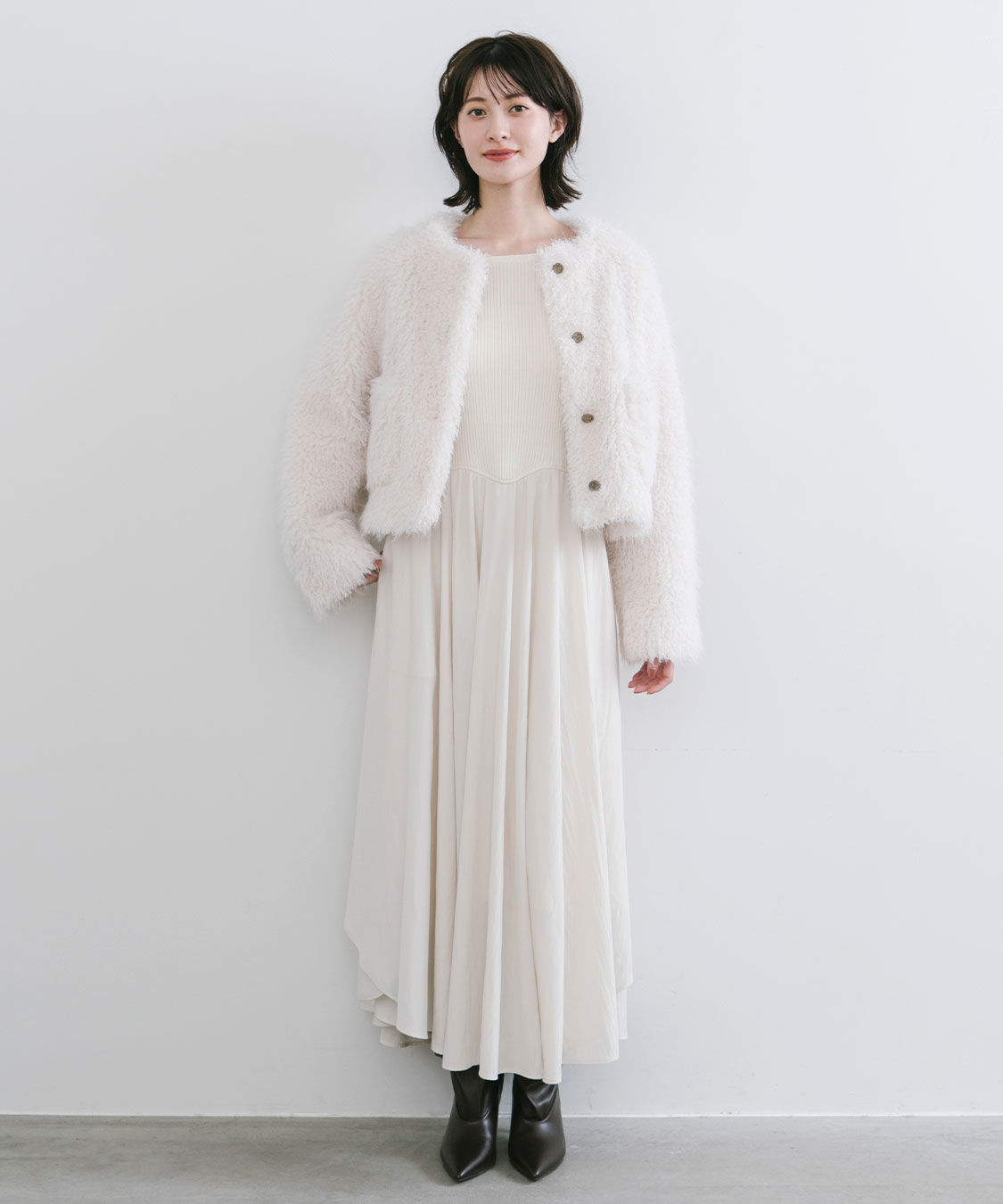 ペタルヘムスカートドッキングニットワンピース（COCO DEAL）｜ルミネ