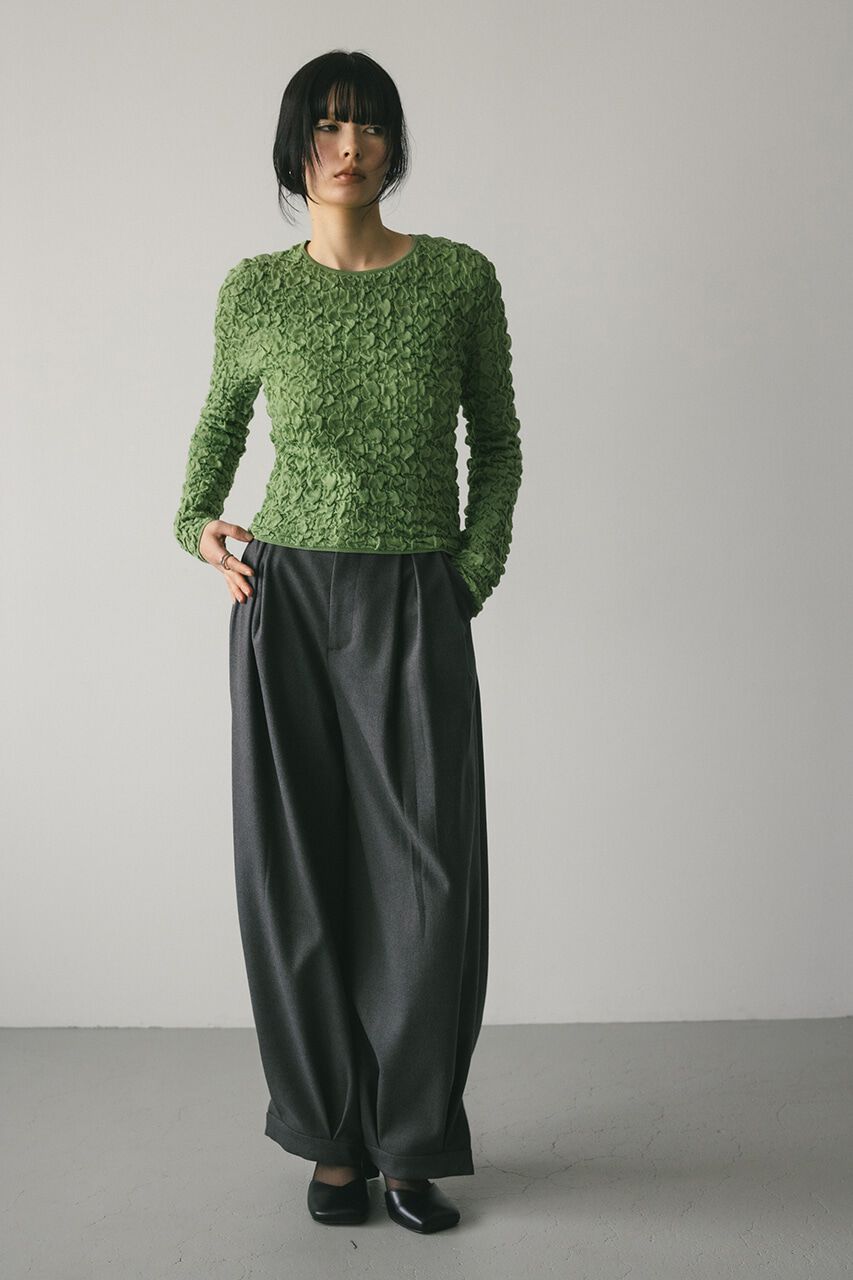 STYLEMIXER「フラッフィーコンパクトトップ」|ニット・セーター|GRN