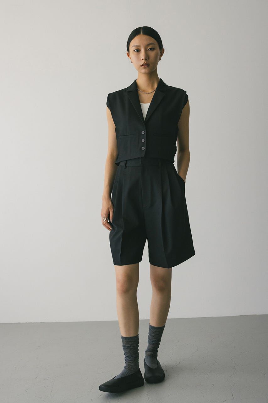 STYLEMIXER「ショートテーラーベスト」|ダウンベスト・ベスト|BLK