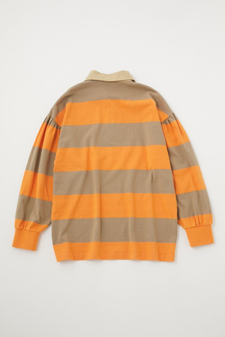 MOUSSY「GATHER SLEEVE RUGGER シャツ」|Tシャツ・カットソー|