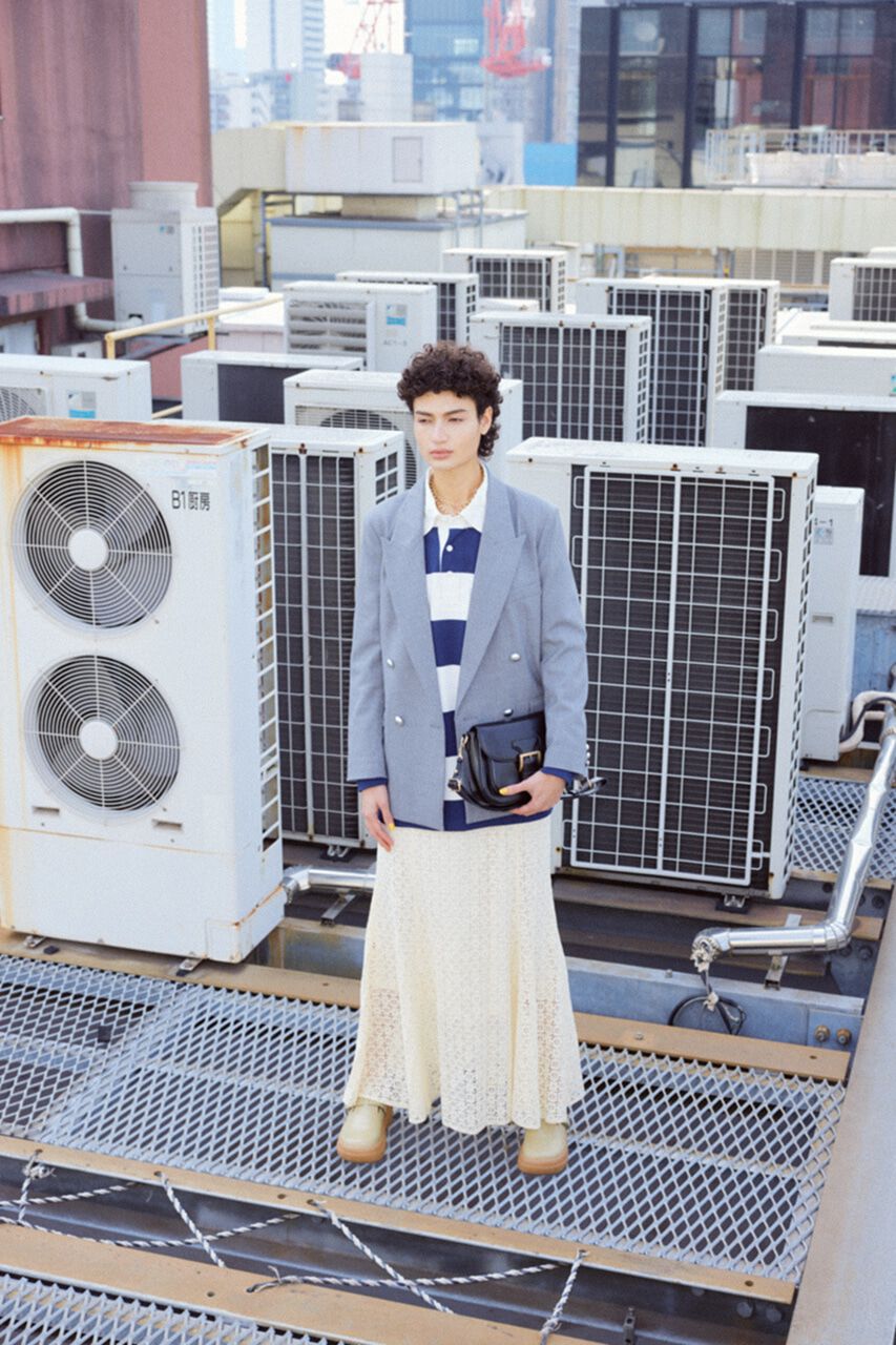 MOUSSY「GATHER SLEEVE RUGGER シャツ」|Tシャツ・カットソー|