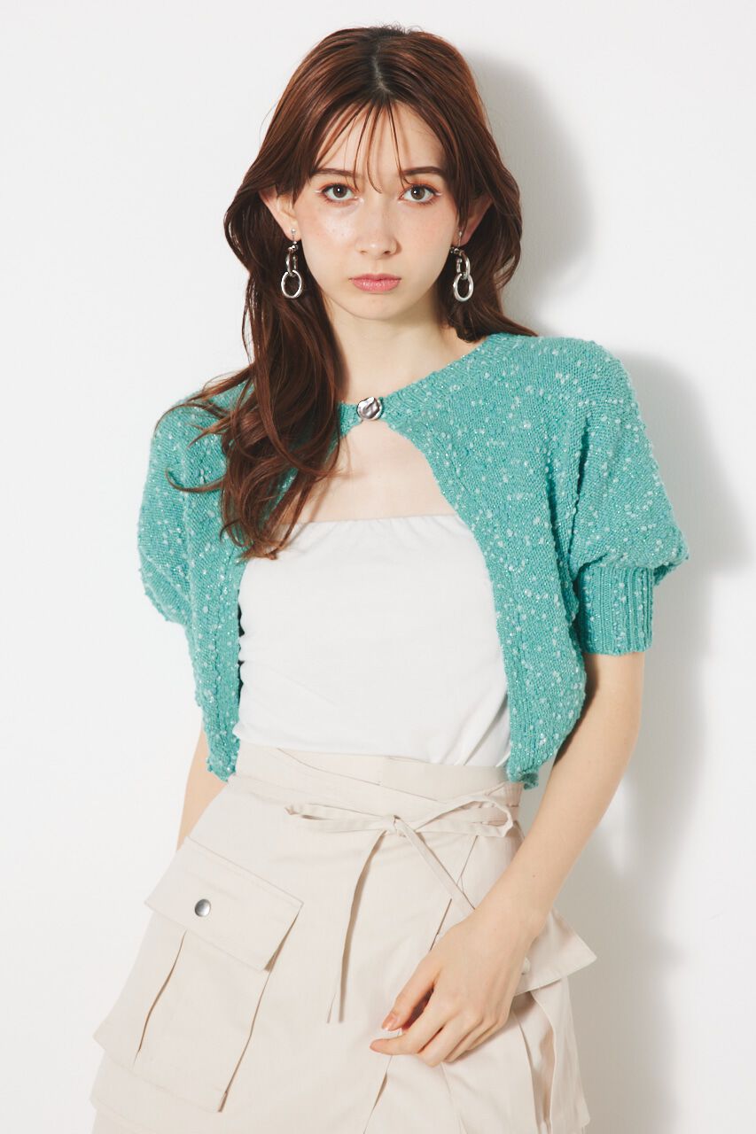 rienda「2WAYクロップドボレロKnit CD」|カーディガン|