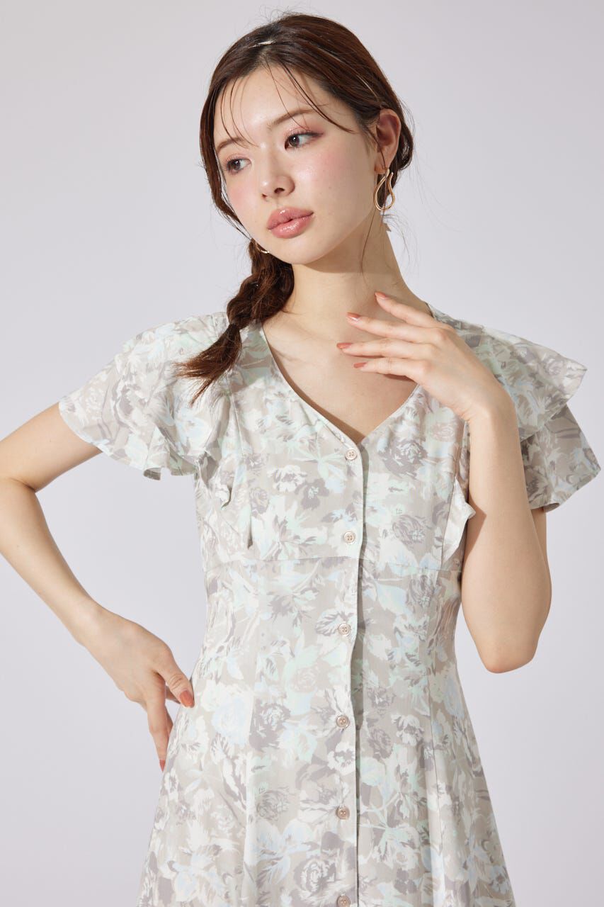 rienda「ダブルフレアスリーブワンピース」|ワンピース|