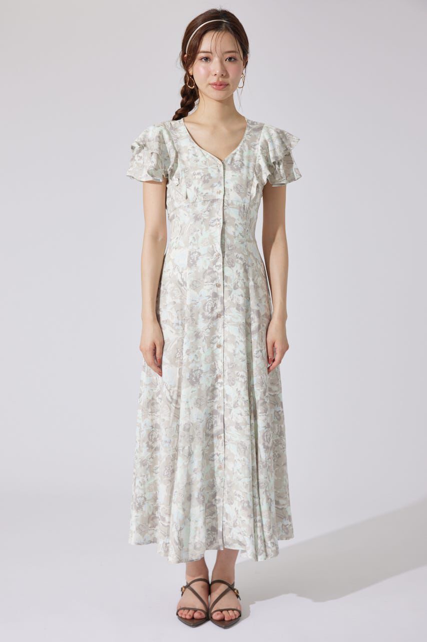 rienda「ダブルフレアスリーブワンピース」|ワンピース|