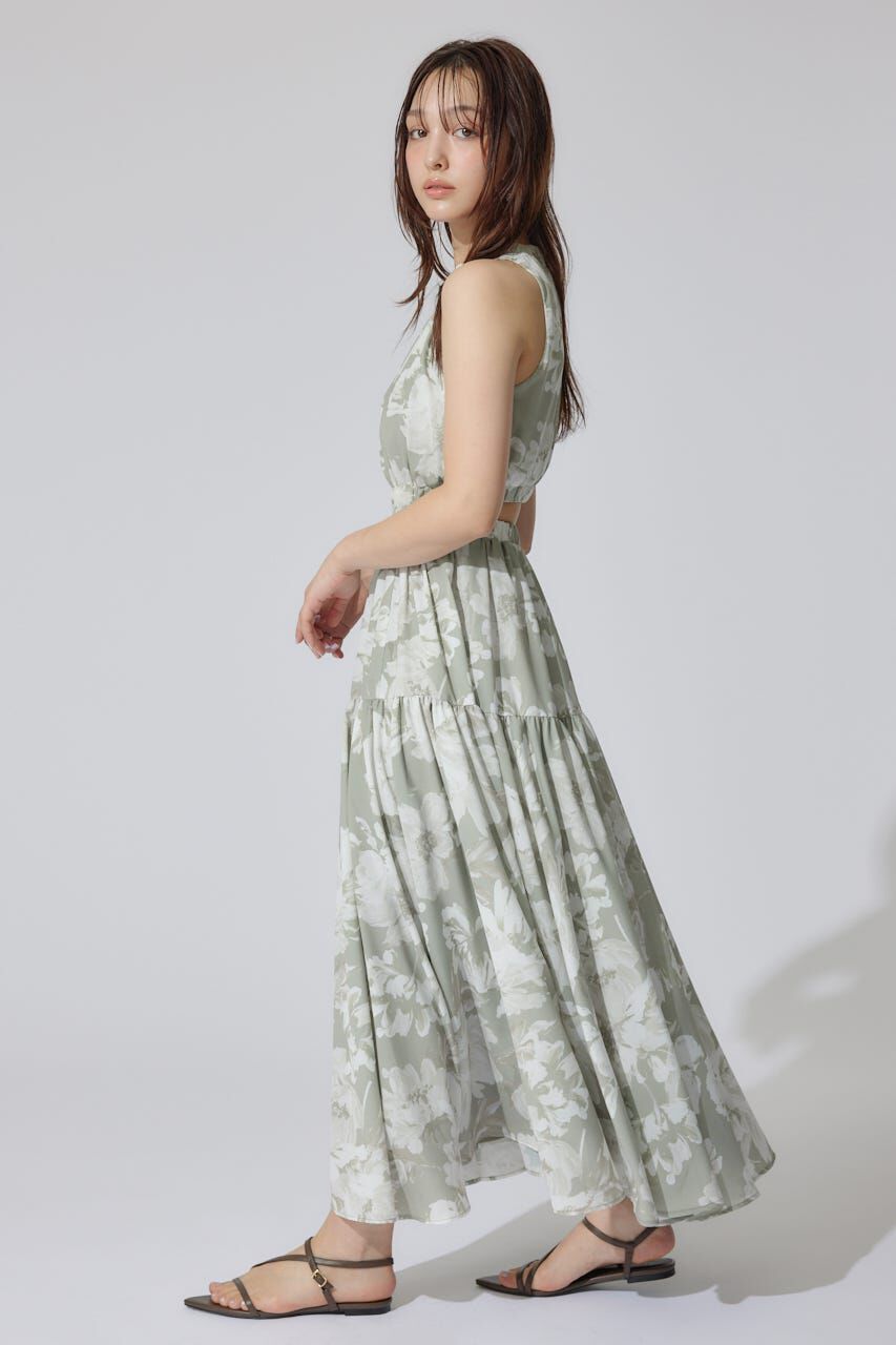 rienda「ホルターネックギャザーフレアワンピース」|ワンピース|