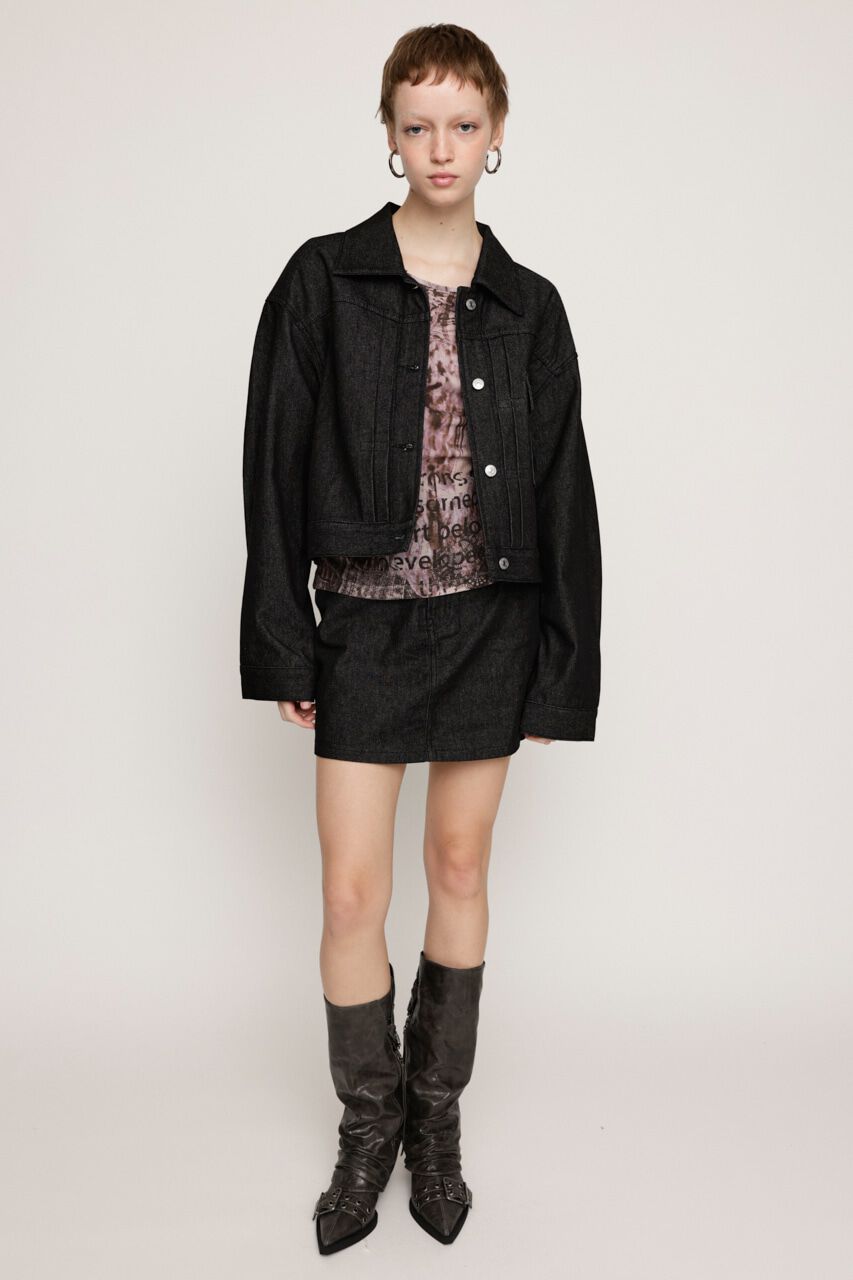 SLY「CROP DENIM JK-AB」|デニムジャケット|