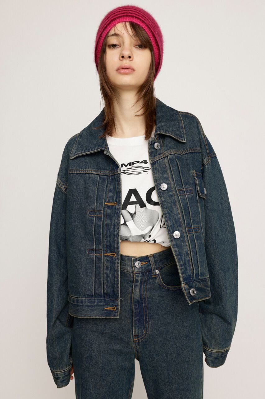 SLY「CROP DENIM JK-AB」|デニムジャケット|