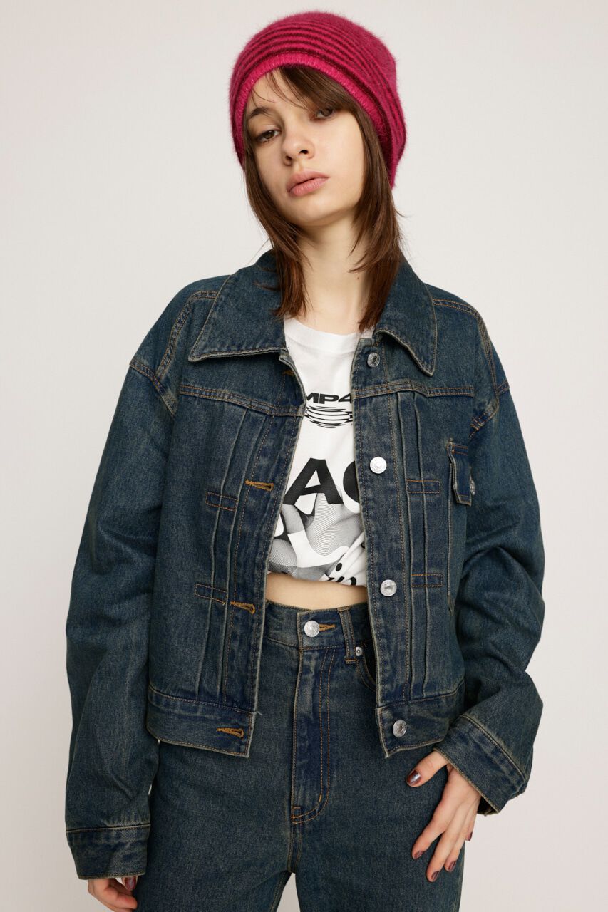 SLY「CROP DENIM JK-AB」|デニムジャケット|
