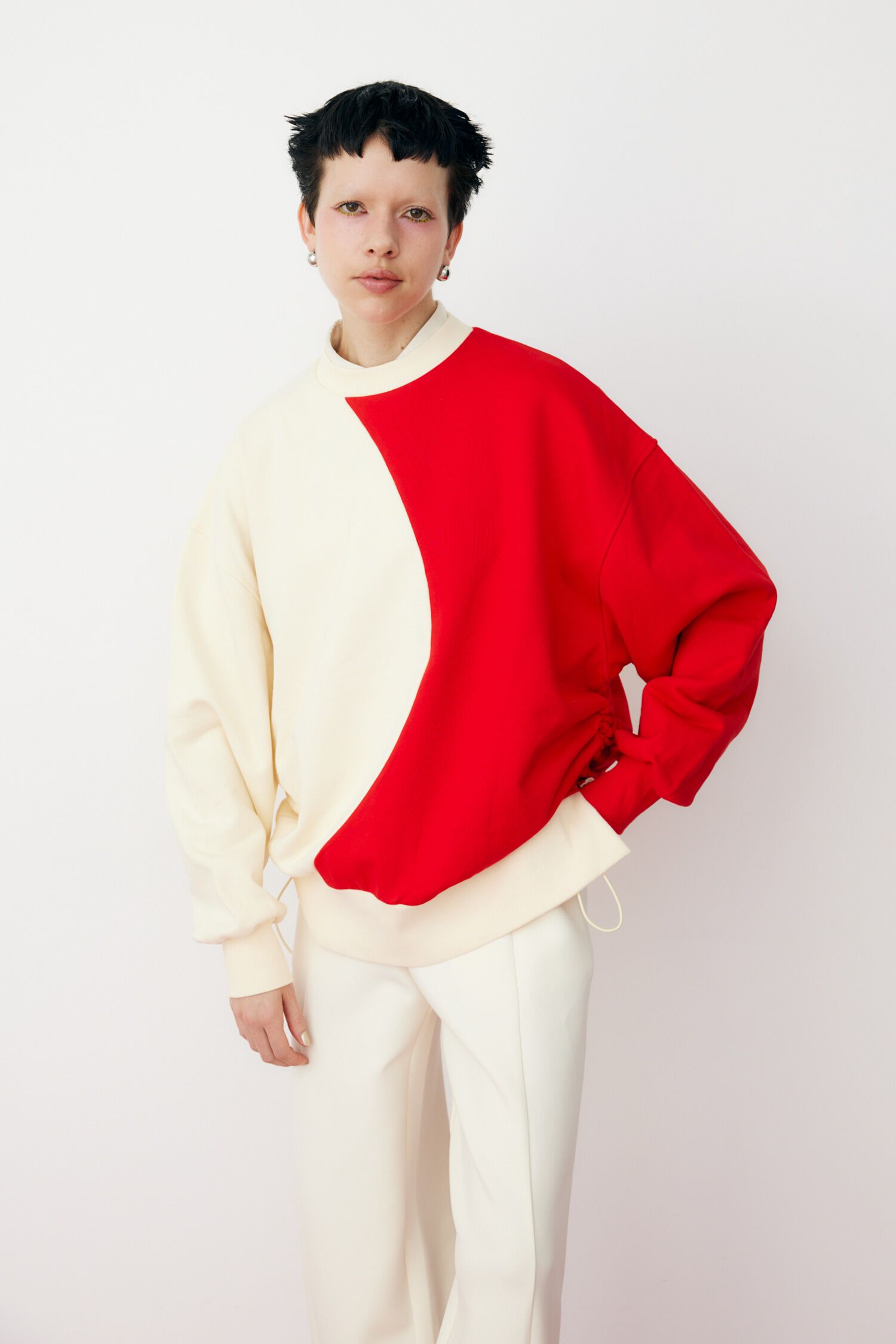 HeRIN.CYE「Circle boyfriend tops」|Tシャツ・カットソー|RED