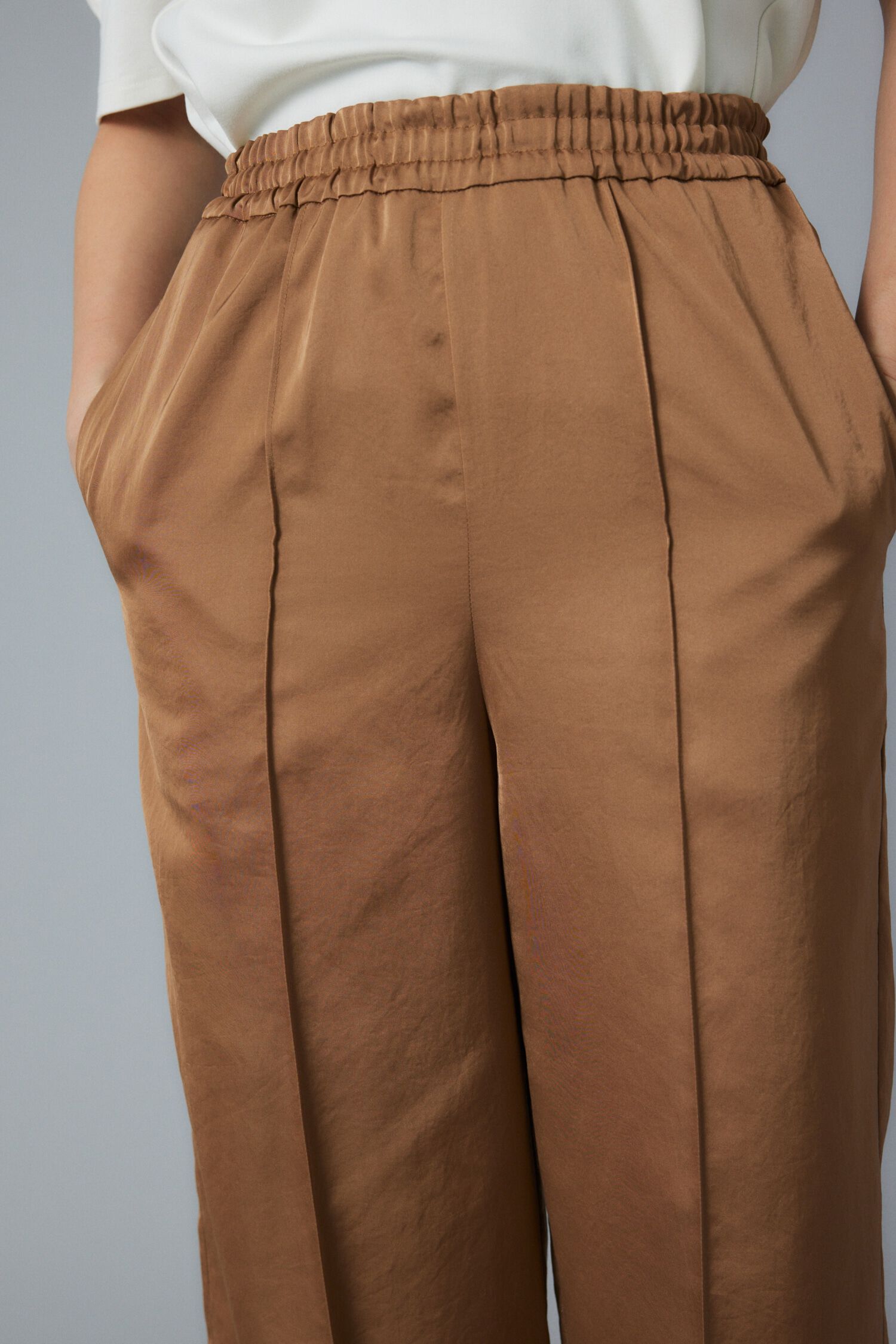 HeRIN.CYE「Center press satin pants」|その他|