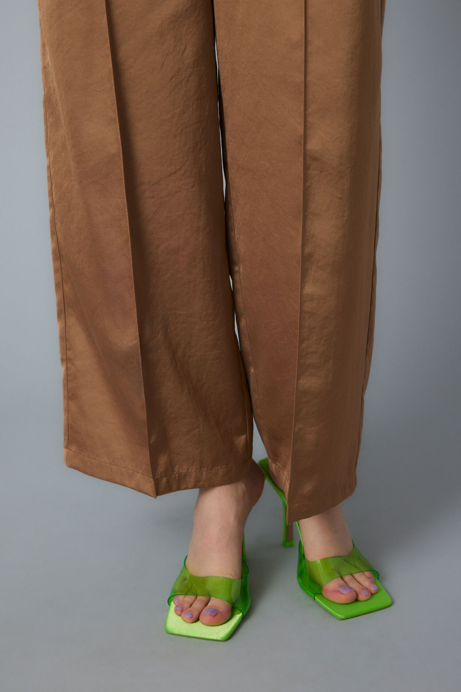 HeRIN.CYE「Center press satin pants」|その他|