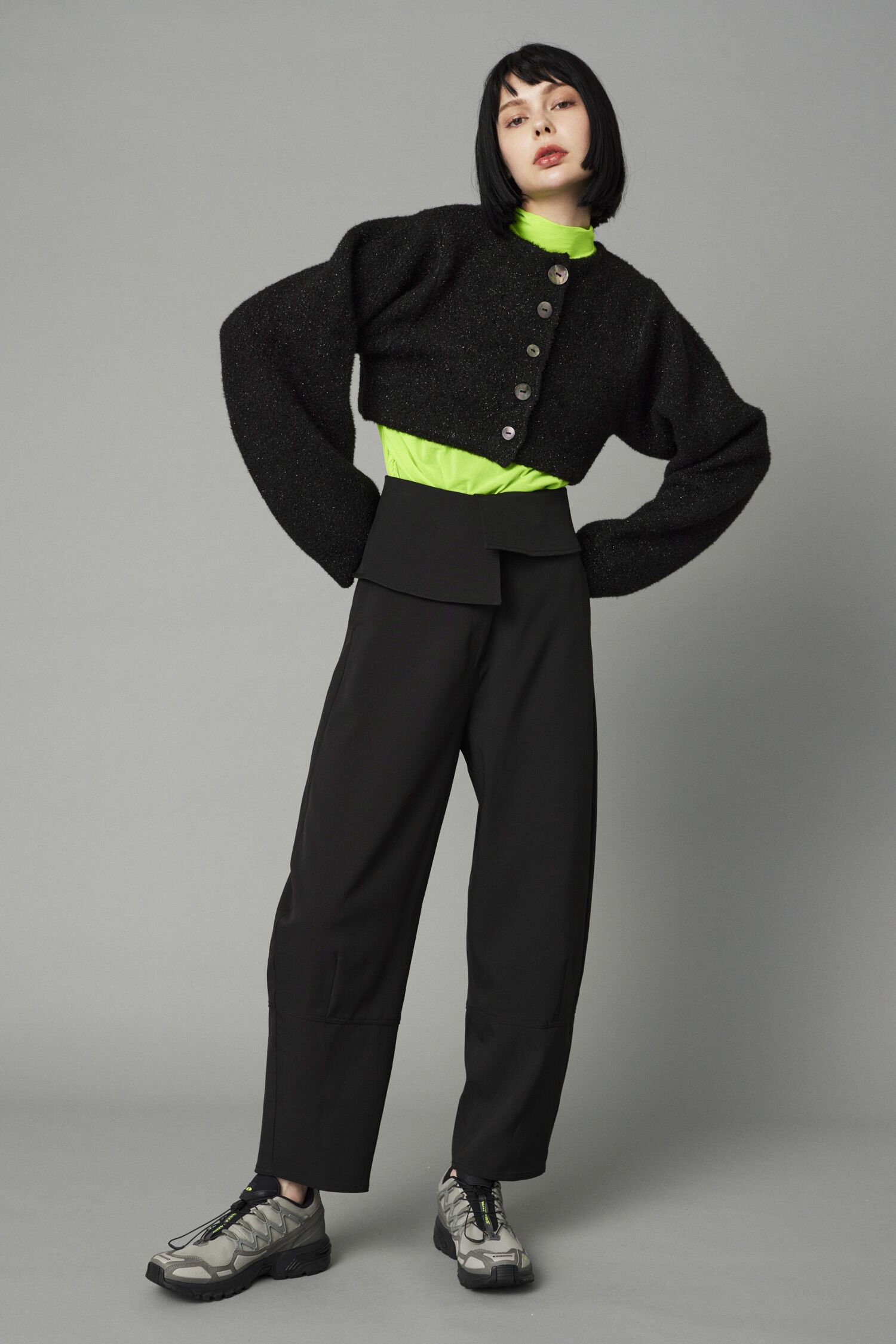 HeRIN.CYE「Cocoon peplum pants」|その他|BLK