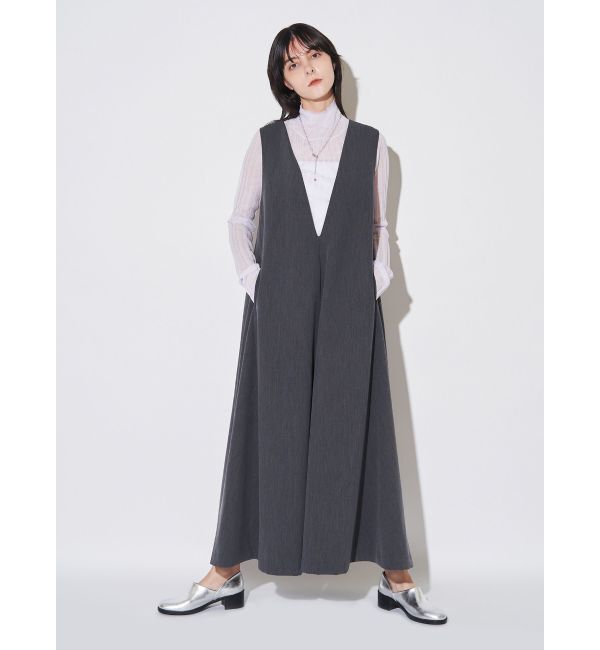 ELENDEEK「DEEP V NECK A-LINE OP」|ワンピース|