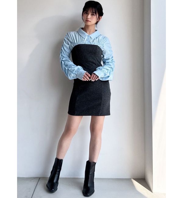 RESEXXY「ギャザーデザインチュニックシャツ」|シャツ・ブラウス|