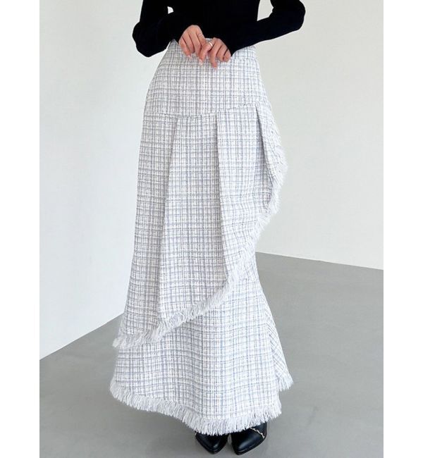 RESEXXY「イレヘムツイードマーメイドスカート」|スカート|ブルー