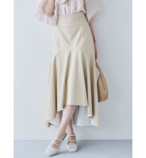 dazzlin「フェイクレザーエレガントナロースカート」|スカート|