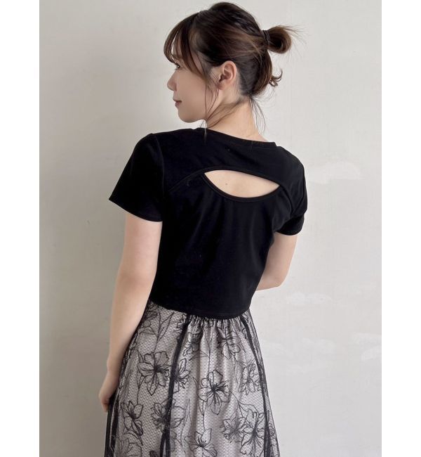 dazzlin「バックオープンショートTシャツ」|Tシャツ・カットソー|