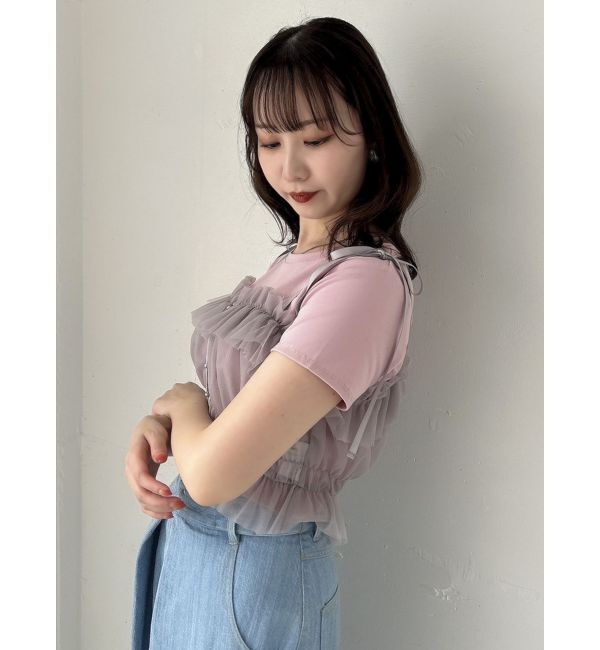 dazzlin「バックオープンショートTシャツ」|Tシャツ・カットソー|