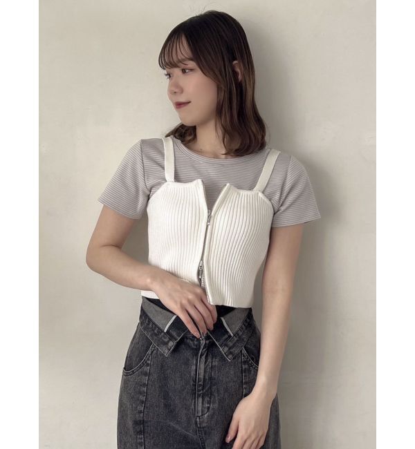 dazzlin「バックオープンショートTシャツ」|Tシャツ・カットソー|