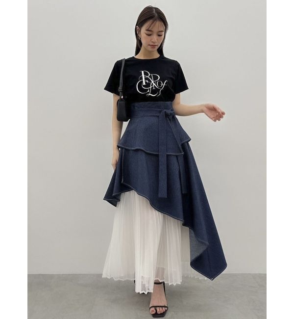 dazzlin「アシメティアードプリーツスカート」|スカート|