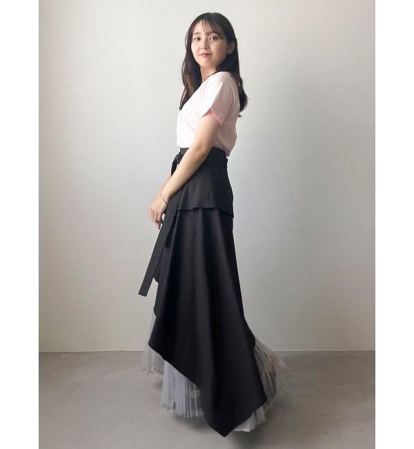 dazzlin「アシメティアードプリーツスカート」|スカート|