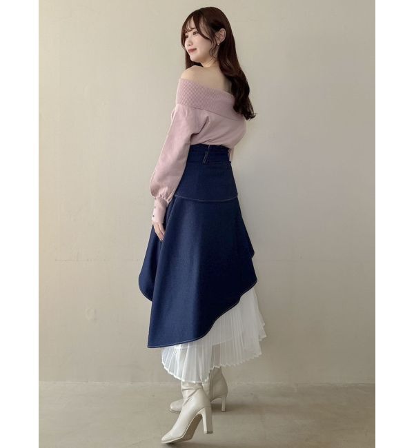 dazzlin「アシメティアードプリーツスカート」|スカート|