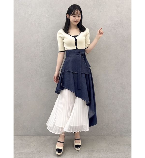 dazzlin「アシメティアードプリーツスカート」|スカート|