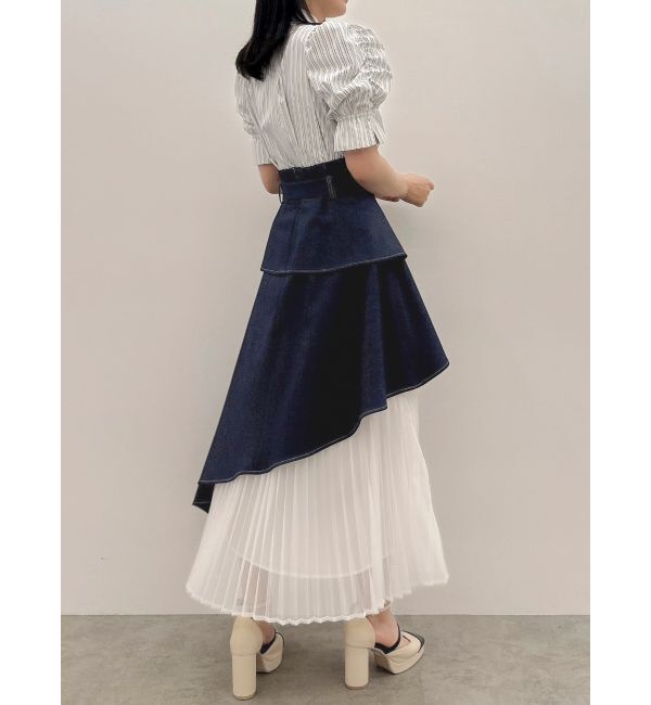 dazzlin「アシメティアードプリーツスカート」|スカート|