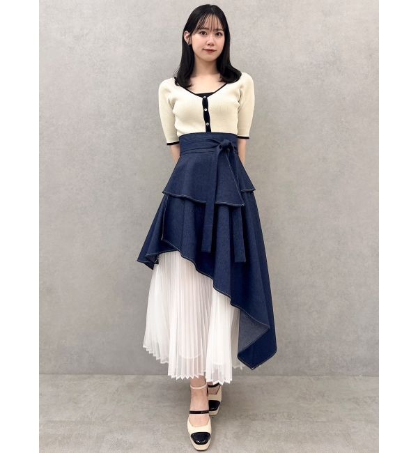 dazzlin「アシメティアードプリーツスカート」|スカート|