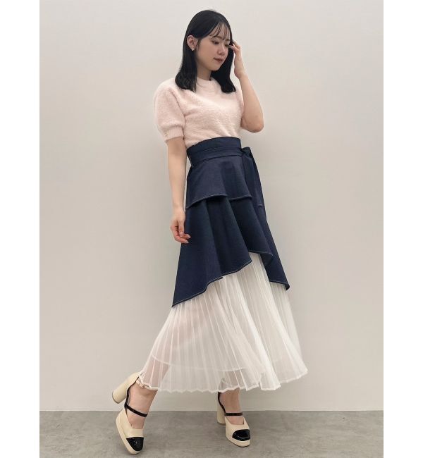 dazzlin「アシメティアードプリーツスカート」|スカート|