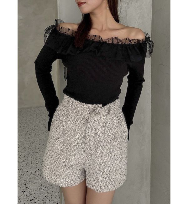 dazzlin「【SETUP】コンパクトツイードショートパンツ※セットアップ対応」|その他|ピンク