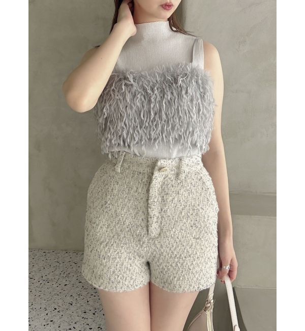 dazzlin「【SETUP】コンパクトツイードショートパンツ※セットアップ対応」|その他|ベージュ