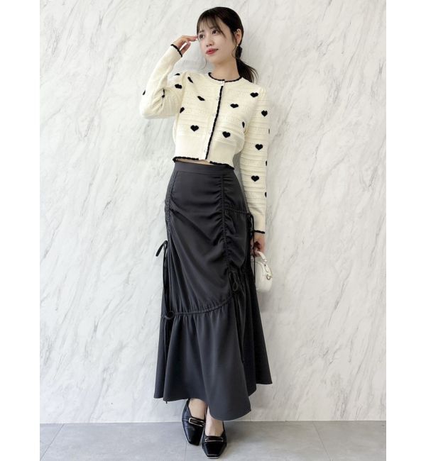 dazzlin「ハートジャカードカーデトップス」|カーディガン|