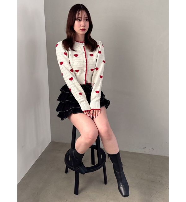 dazzlin「ハートジャカードカーデトップス」|カーディガン|