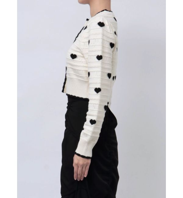 dazzlin「ハートジャカードカーデトップス」|カーディガン|
