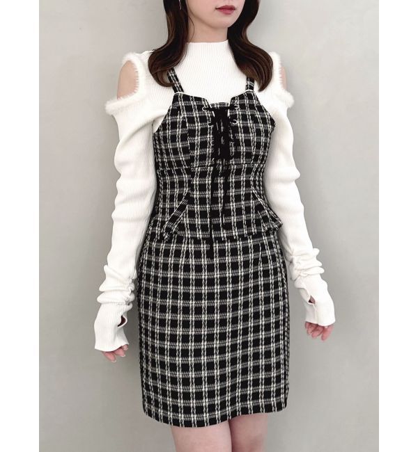 dazzlin「レースアップビスチェミニワンピース」|ワンピース|