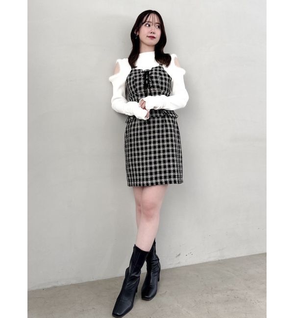 dazzlin「レースアップビスチェミニワンピース」|ワンピース|