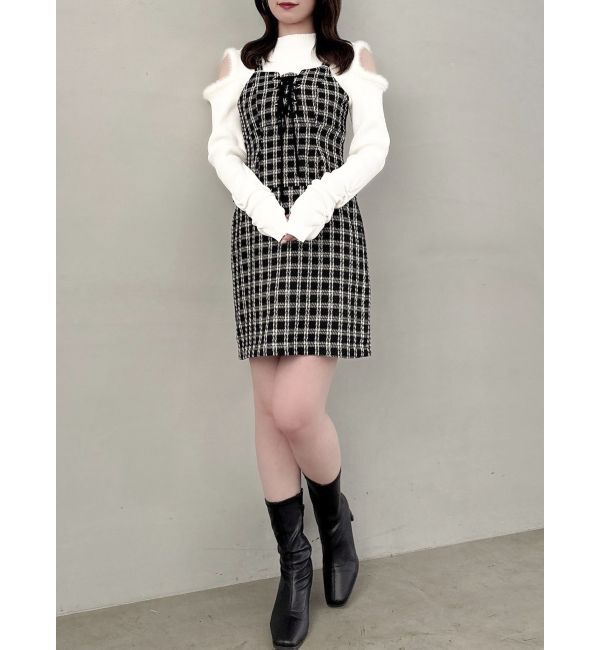 dazzlin「レースアップビスチェミニワンピース」|ワンピース|