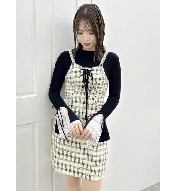 dazzlin「レースアップビスチェミニワンピース」|ワンピース|