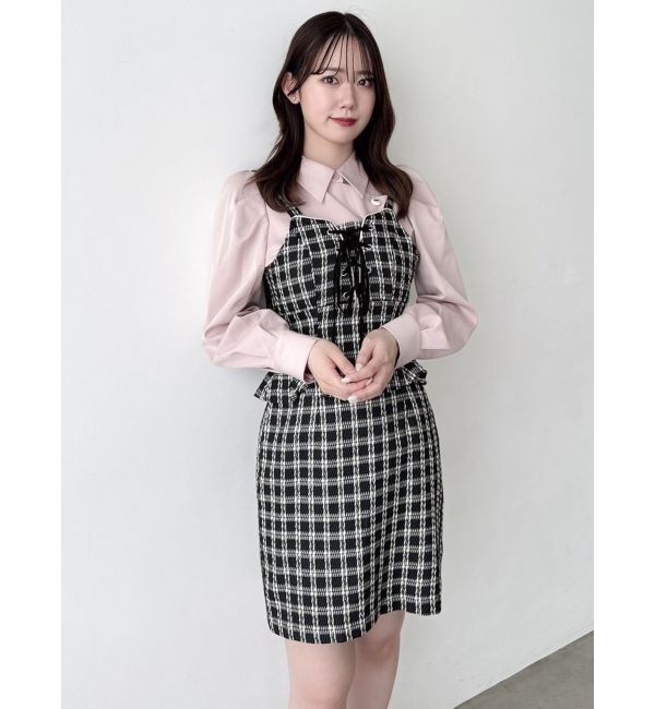 dazzlin「レースアップビスチェミニワンピース」|ワンピース|